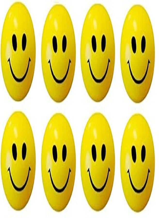 FLYmart Smiley Face Squeeze Stress Relief Ball | Soft Ball Stress Relieve Squeeze Balls Yellow |Toy for Kids and Adults for Stress Relief and Playing - 7 cm Each (8 Stress Smiley Ball) - Image 1